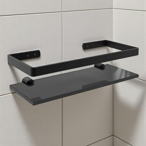 Porta Shampoo Prateleira de Vidro 10x25