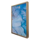 Ver imagem 4 de Quadro Decorativo Abstrato Azul Diamante em Moldura Caixa Tacolado Moldura Trad 1cm Madeira Escura C