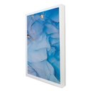 Ver imagem 2 de Quadro Decorativo Abstrato Azul Diamante em Moldura Caixa Tacolado Moldura Trad 1cm Madeira Escura C