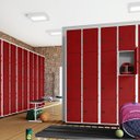 Ver imagem 2 de Armário Roupeiro Multiuso de Aço 8 Portas e 6 Prateleiras Academia Guarda Volume