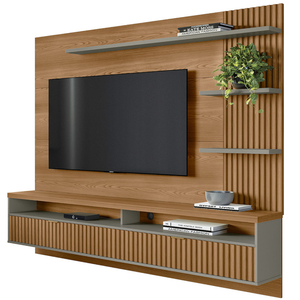 Painel Home Araruna Amendoa Titanio para Tv até 65 Polegadas Linea Brasil