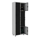 Ver imagem 1 de Armário Roupeiro Aço 8 Portas Academia Guarda Volume EA702 Preto