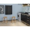 Mesa Dobrável Multiuso e Armário de Parede Preto - 4