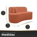 Ver mais imagens de Kit 2 Poltronas com Sofá Curvo 2 Lugares Feijão Forma Orgânica 1,50 Bouclé Maranata