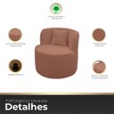 Ver imagem 3 de Kit 2 Poltronas com Sofá Curvo 2 Lugares Feijão Forma Orgânica 1,50 Bouclé Maranata