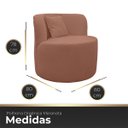 Ver imagem 7 de Kit 2 Poltronas com Sofá Curvo 2 Lugares Feijão Forma Orgânica 1,50 Bouclé Maranata