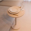 Ver imagem 3 de Conjunto de Mesinhas Redondas Laterais Offwhite P/ Decorar Apoiar em Salas Quartos Hall Consultórios