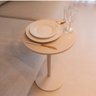 Conjunto de Mesinhas Redondas Laterais Offwhite P/ Decorar Apoiar em Salas Quartos Hall Consultórios - 3