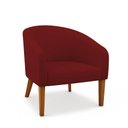 Ver imagem 2 de Poltrona Sala Decorativa Stella Pé Madeira Trapézio Castanho Veludo D03 - D’Rossi
