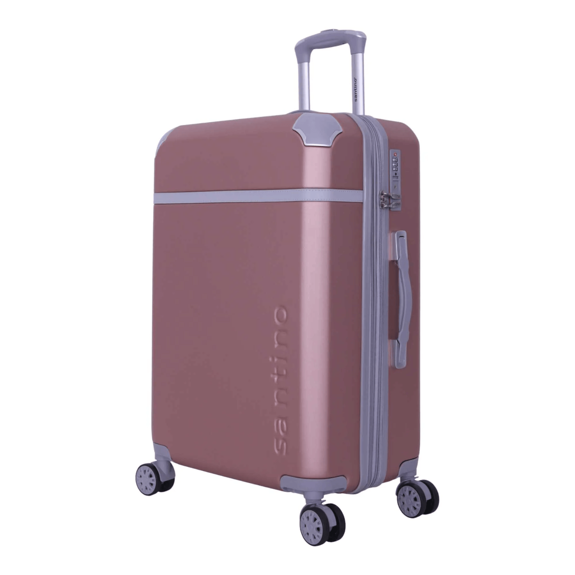 Mala Viagem Santino Sdv601 Rígida Expansor 360 Tsa Grande Rosa - 3