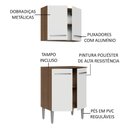 Ver imagem 4 de Kit com Armário Aéreo e Balcão 64cm Rustic/branco Emilly Madesa