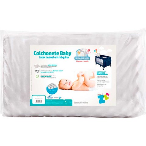 COLCHONETE INFANTIL LAVÁVEL FIBRASCA REF: 7763 0,72X1,05 - UN - Branco