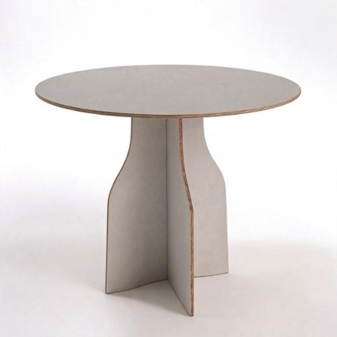 Mesa Redonda Grid 90cm MDF 4 Lugares Byhouse