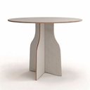 Ver imagem 2 de Mesa Redonda Grid 90cm MDF 4 Lugares Byhouse
