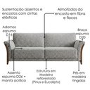 Ver imagem 5 de Sofá Living 2 Lugares Royal 162 cm Pes Madeira Boucle Tce 1018 Moll