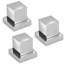 Ver imagem 1 de Kit 3 Acabamento de Registro Quadrado Luxo 1/2' ou 3/4'
