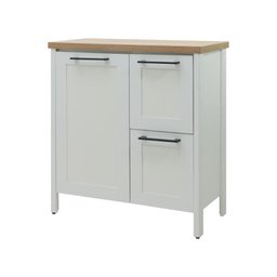 Gabinete Armário Banheiro Ditália 1 Pt 2 Gav C/ Tampo BN-01 cor:cinza - 2