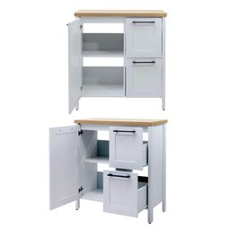 Gabinete Armário Banheiro Ditália 1 Pt 2 Gav C/ Tampo BN-01 cor:cinza - 7