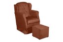 Ver imagem 1 de Puff e Poltrona Amamentação Balanço Quarto Baby Suede Terracota - Incasa Decor