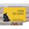 Tapete Casa do Gato tem Uns Humanos Morando Aqui Amarelo - 1