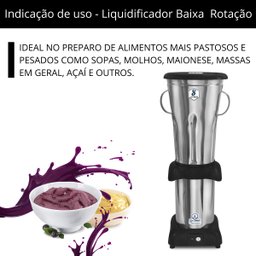 Liquidificador Industrial 8l Baixa Rotação 3500rpm Bivolt Jl Colombo - 4