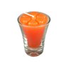 Kit 50 velas laranja 7 cm no copinho 12h decoração festa - 1