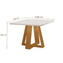 Ver imagem 3 de Mesa para Sala de Jantar Tampo com Vidro Grécia Marrom/Castanho Cinamomo