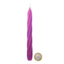 Ver imagem 3 de Kit 10 Velas Castiçal Lilás Espiral 20 Cm Candelabro