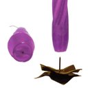 Ver imagem 4 de Kit 10 Velas Castiçal Lilás Espiral 20 Cm Candelabro