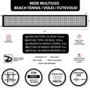 Ver imagem 7 de Rede Multiuso Zaka Volei Beach Futevolei sem banda lateral Preta 9,60m x 1m