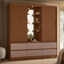 Ver imagem 1 de Armário Casal 6 Portas com Vidro Lateral