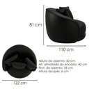 Ver imagem 3 de Poltrona Decorativa Maya Base Giratoria Courino Tcs 724 Moll