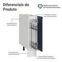 Ver imagem 3 de Balcão Porta-temperos 20 Cm 1 Porta (sem Tampo) Branco/azul Vik Madesa