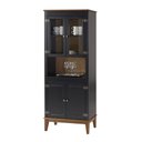 Ver imagem 1 de Cristaleira Malu 4 Portas Cor Preto com Amendoa 180 Cm - 62821