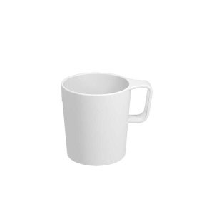 Caneca Empilhavel 250 Ml Branca 12x8,3x11,5 Cm 12 Unidades