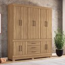 Ver imagem 2 de Guarda Roupa Casal 10 Portas Com Pés Amêndola Touch