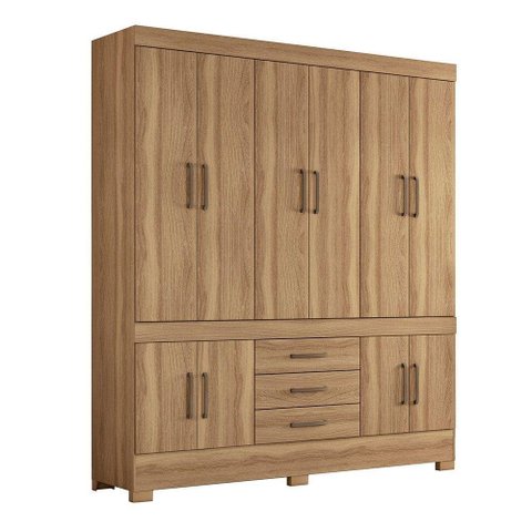 Guarda Roupa Casal 10 Portas Com Pés Amêndola Touch