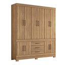 Ver imagem 1 de Guarda Roupa Casal 10 Portas Com Pés Amêndola Touch