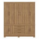 Ver imagem 4 de Guarda Roupa Casal 10 Portas Com Pés Amêndola Touch