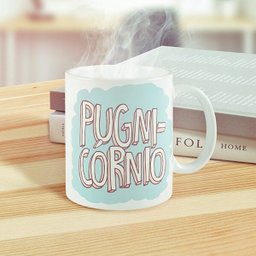 Caneca Pug Cachorro Pugnicórnio Cerâmica 320Ml - 3