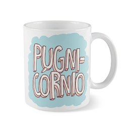 Caneca Pug Cachorro Pugnicórnio Cerâmica 320Ml - 2