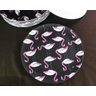 Jogo 6 Prato Preto Raso Melamina Plástico Flamingo 25,5Cm - 4