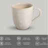Conjunto 4 Canecas 273ml Cerâmica Porto Brasil Xícaras Resistentes Off White - 4