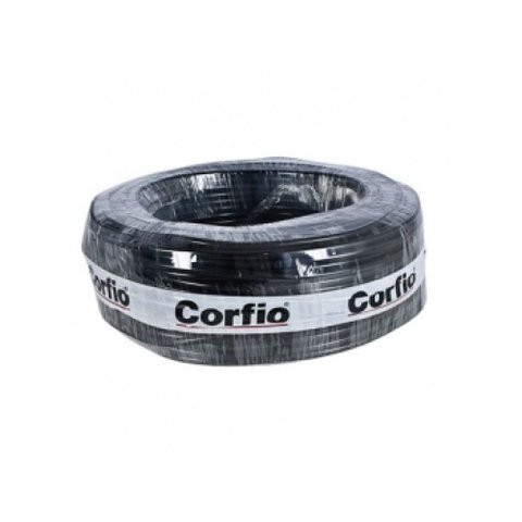 Cabo Flexivel 6,0mm X 100m Preto Corfio