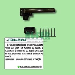 Fecho Alavanca para Janela Maxim Ar Bronze - 2