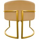 Ver imagem 6 de Poltrona Decorativa Para Sala Recepção Escritório Luna Suede Base de Ferro Dourada