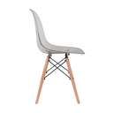 Ver imagem 4 de Kit 4 Cadeiras Eames Pc Transparente Dsw Madeira Design Moderno para Sala e Escritório