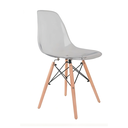 Ver imagem 2 de Kit 4 Cadeiras Eames Pc Transparente Dsw Madeira Design Moderno para Sala e Escritório