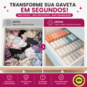 Ver imagem 2 de Organizador Gaveta Colmeia Kit 3 Unidades Pp Transparente 10 Nichos para Roupas Íntimas Meias e Bebe