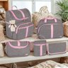 Kit Bolsa Maternidade 5 Peças com Mochila 2 em 1 e Porta Mamadeira Térmico Amor:rosa - 1